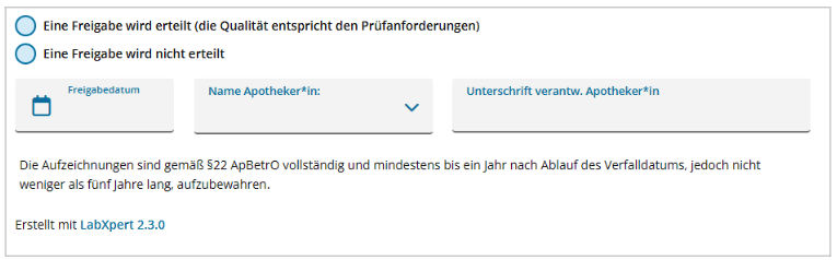 Abb. am Bsp. Ausgangsstoffprüfung